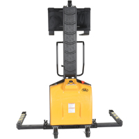 Narrow Mast Powered Lift Stacker, Electric Operated, 1500 lbs. Capacity, 63" Max Lift Distribution Jean Lapalme