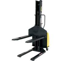 Narrow Mast Powered Lift Stacker, Electric Operated, 1500 lbs. Capacity, 63" Max Lift Distribution Jean Lapalme
