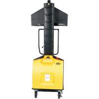 Narrow Mast Powered Lift Stacker, Electric Operated, 1500 lbs. Capacity, 63" Max Lift Distribution Jean Lapalme
