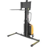 Narrow Mast Powered Lift Stacker, Electric Operated, 1000 lbs. Capacity, 63" Max Lift Distribution Jean Lapalme