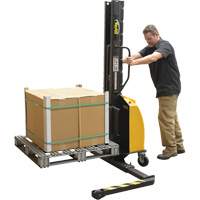 Narrow Mast Powered Lift Stacker, Electric Operated, 1000 lbs. Capacity, 63" Max Lift Distribution Jean Lapalme