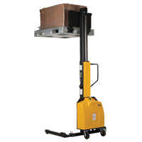 Narrow Mast Powered Lift Stacker, Electric Operated, 1500 lbs. Capacity, 98" Max Lift Distribution Jean Lapalme