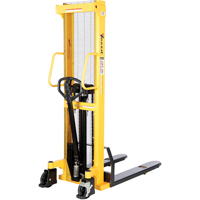 Manual Hydraulic Stacker, Hand Pump Operated, 2000 lbs. Capacity, 63" Max Lift Distribution Jean Lapalme