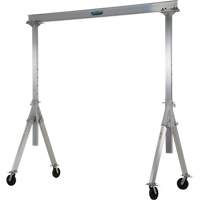 Grue-portique ajustable en aluminium, 8' lo, Capacit&eacute; 2000 lb (1 tonne) Distribution Jean Lapalme