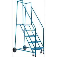 CSA-Certified Rolling Step Ladder, 5 Steps, 22" Step Width, 46" Platform Height, Steel Distribution Jean Lapalme