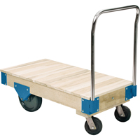 Chariots &agrave; plateforme - Chariots &agrave; plateforme tout en bois, 48" lo x 24" la, Capacit&eacute; de 3000 lb, Roues en Nylon Distribution Jean Lapalme