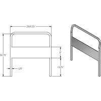 30" Chrome Handle for Platform Truck Distribution Jean Lapalme