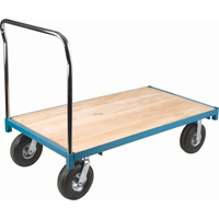 Chariot &agrave; plateforme robuste, 60" lo x 30" la, Capacit&eacute; de 1200 lb, Roues en Pneumatique Distribution Jean Lapalme