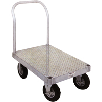 Diable en aluminium, 36" la x 72" lo, 2000 lb cap, Roues Caoutchouc Distribution Jean Lapalme