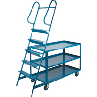 Chariots &agrave; cueillette, Acier, 24" la x 52" p, 3 tablettes, Capacit&eacute; 1200 lb Distribution Jean Lapalme