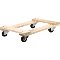Chariots en Bois Franc - usage moyen, Roues en Polyol&eacute;fine, Capacit&eacute; de 900 lb, 18" la x 30" p x 7" h Distribution Jean Lapalme