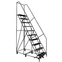 All Directional Ladders, 10 Steps, 24" Step Width, 100" Platform Height, Steel Distribution Jean Lapalme