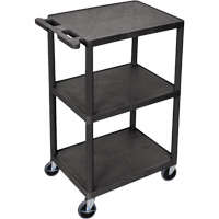 Utility Cart, 3 Tiers, 18" x 40" x 24", 400 lbs. Capacity Distribution Jean Lapalme