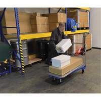 Platform Cart, 48" L x 24" W, 1500 lbs. Capacity, Mold-on Rubber Casters Distribution Jean Lapalme