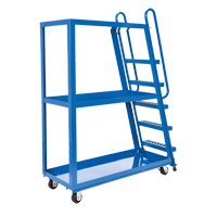Chariot &agrave; cueillette, Acier, 21-7/8" la x 56-1/8" p, 3 tablettes, Capacit&eacute; 1000 lb Distribution Jean Lapalme