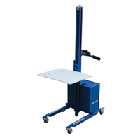 Gerbeur &agrave; plateforme &agrave; &eacute;l&eacute;vation rapide, M&eacute;canisme &eacute;lectrique, Capacit&eacute; de 175 lb, Levage max de 57" Distribution Jean Lapalme
