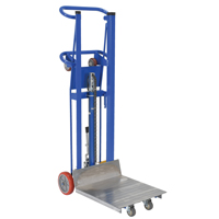 Gerbeur &agrave; plateforme hydraulique, M&eacute;canisme Pompe au pied, Capacit&eacute; de 750 lb, Levage max de 52" Distribution Jean Lapalme