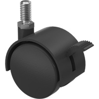 Roulette &agrave; roue double (s&eacute;ries 300/400), Pivotant avec frein, Diam&egrave;tre 2" (51 mm), Capacit&eacute; 75 lb (34 kg) Distribution Jean Lapalme