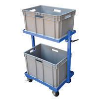 Chariot &agrave; cueillette, Acier, 30-11/16" la x 19-1/4" p, 2 tablettes, Capacit&eacute; 200 lb Distribution Jean Lapalme