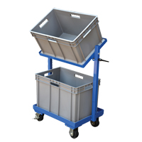 Chariot &agrave; cueillette, Acier, 30-11/16" la x 19-1/4" p, 2 tablettes, Capacit&eacute; 200 lb Distribution Jean Lapalme