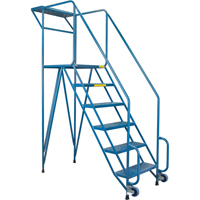Mechanics/Maintenance Rolling Ladder, Steel, 6 Steps, 57" Platform Height Distribution Jean Lapalme