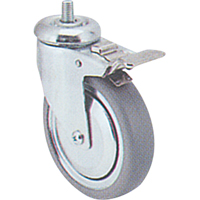 Zinc Plated Caster, Swivel with Brake, 3" (76 mm) Dia., 150 lbs. (68 kg.) Capacity Distribution Jean Lapalme