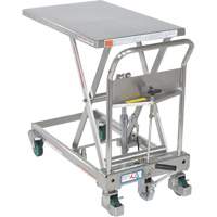 Table &eacute;l&eacute;vatrice hydraulique &agrave; ciseaux, 31-1/2" lo x 19-1/2" la, Acier inoxydable, Capacit&eacute; 550 lb Distribution Jean Lapalme