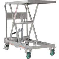 Table &eacute;l&eacute;vatrice hydraulique &agrave; ciseaux, 31-1/2" lo x 19-1/2" la, Acier inoxydable, Capacit&eacute; 550 lb Distribution Jean Lapalme