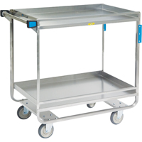 Chariots avec barres de retenue, 2 Tiers, 23" la x 37-1/4" h x 38-5/8" p, Capacit&eacute; 700 lb Distribution Jean Lapalme