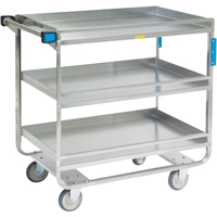 Chariots avec barres de retenue, 3 Tiers, 23" la x 37-1/4" h x 38-5/8" p, Capacit&eacute; 700 lb Distribution Jean Lapalme