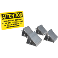 Ensemble de cales-roue en aluminium, 7" la x 6" p x 6" h Distribution Jean Lapalme