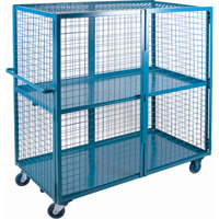 Chariot en treillis m&eacute;tallique, 2 niveaux, 63" lo x 32" la x 62,5" h, Cap. 1200 lb Distribution Jean Lapalme