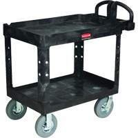 Heavy-Duty Utility Cart, 2 Tiers, 25-1/4" x 37-1/8 x 36-3/8", 500 lbs. Capacity Distribution Jean Lapalme