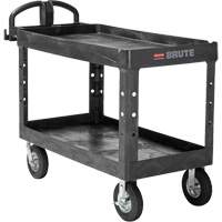 Heavy-Duty Utility Cart, 2 Tiers, 25-1/4" x 33-1/4" x 55", 750 lbs. Capacity Distribution Jean Lapalme