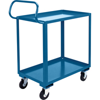 Ergonomic Shelf Truck, 800 lbs. Capacity, Steel, 26" W x 37" H x 38" D, Lip Up Distribution Jean Lapalme