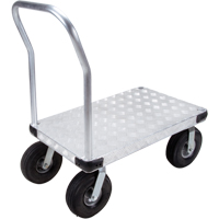 Chariots &agrave; plateforme en aluminium, 24" la x 36" lo, 1600 lb cap, Roues Pneumatique Distribution Jean Lapalme
