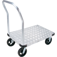 Chariots &agrave; plateforme en aluminium, 24" la x 36" lo, 2000 lb cap, Roues Caoutchouc moul&eacute; Distribution Jean Lapalme