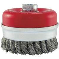 Brosse boisseau &agrave; fils li&eacute;s et nou&eacute;s, 5" dia. x 5/8"-11 arbre Distribution Jean Lapalme
