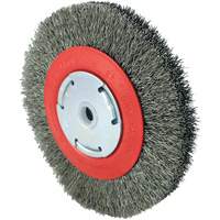 101F-2M Crimped Wire Brush, 6" Dia., 0.014" Fill, 1/2" - 2" Arbor Distribution Jean Lapalme