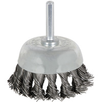 Brosse boisseau &agrave; fils nou&eacute;s torsad&eacute;s mont&eacute; sur mandrin 8046, 1-1/8" dia. Distribution Jean Lapalme