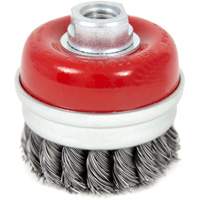 Brosse boisseau &agrave; fils li&eacute;s et nou&eacute;s &agrave; haute performance, 3" dia. x 5/8"-11 arbre Distribution Jean Lapalme