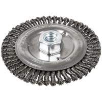 Brosse pour cordon de soudure, Dia. 6", Fils 0,022", Arbre 5/8"-11, Acier Distribution Jean Lapalme