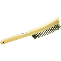4LHSS 4-Row Long Handle Hand Wire Scratch Brush, Stainless Steel, 4 x 19 Wire Rows, 13-3/4" Long Distribution Jean Lapalme