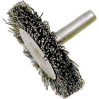 Brosse radiale &agrave; fils cr&ecirc;p&eacute;s mont&eacute; sur mandrin ER200-12, 2", Fils ,012" Distribution Jean Lapalme