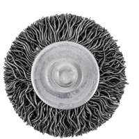 Brosse radiale &agrave; fils cr&ecirc;p&eacute;s mont&eacute; sur mandrin 126, 1-1/2", Fils 0,02", Tige 1/4" Distribution Jean Lapalme