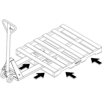 4-Way Hydraulic Pallet Truck, 48" L x 7" W, 4000 lbs. Capacity Distribution Jean Lapalme