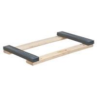 Rubber Ends Hardwood Dolly Frame, Wood Frame, 18" W x 24" D x 2.5" H, 900 lbs. Capacity Distribution Jean Lapalme