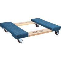 Carpeted Ends Hardwood Dolly, Wood Frame, 18" W x 24" L, 900 lbs. Capacity Distribution Jean Lapalme