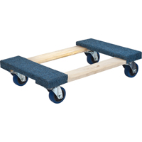 Socle roulant en bois dur &agrave; bouts avec tapis, Cadre en Bois, 18" la x 30" lo, Capacit&eacute; 1400 lb Distribution Jean Lapalme