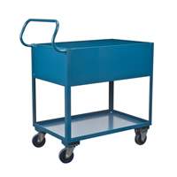 Chariots de service &agrave; bordure profonde, 2 Tiers, 24" la x 47" h x 36" p, Capacit&eacute; 1200 lb Distribution Jean Lapalme